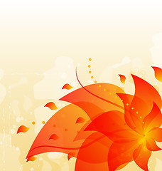 Image showing Abstract floral background with copy space