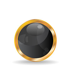 Image showing Golden luxury ball isolated on white background