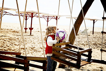 Image showing Play spot on the beach