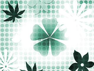 Image showing Flowers & Leafs - background