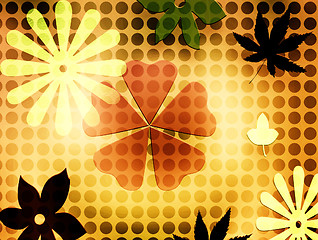 Image showing Flowers & Leafs - background