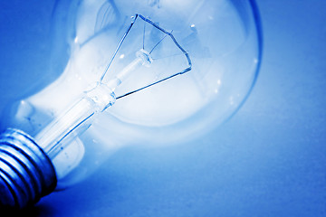 Image showing Background with lit lightbulb