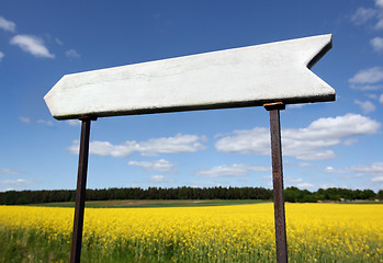 Image showing empty wooden sign