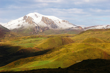 Image showing Snow-capped mountains