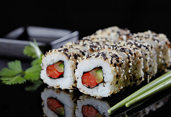 Image showing vegetarian sushi