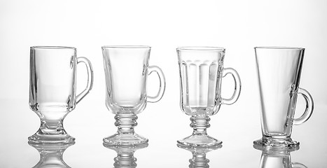 Image showing four different tea glasses