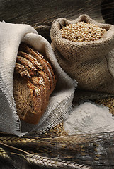 Image showing 	Bread and wheat ears