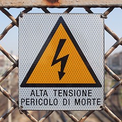 Image showing Electric shock sign