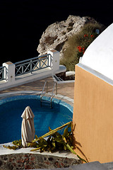 Image showing villa with pool over sea