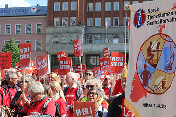 Image showing Strike rally