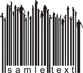 Image showing Bar code people