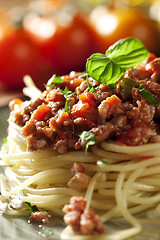 Image showing spaghetti bolognese