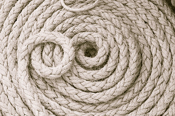 Image showing The braided ship rope