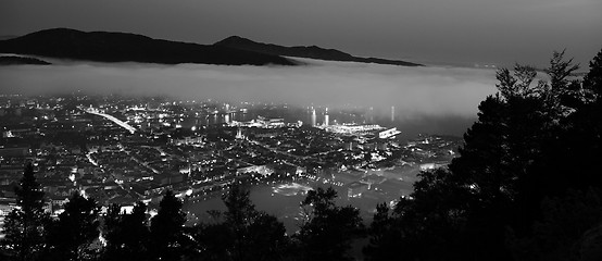 Image showing Bergen City by Night