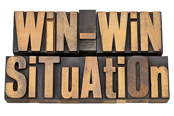 Image showing win-win situation in wood type