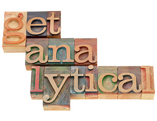 Image showing get analytical in wood type