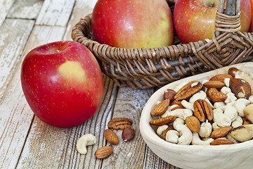 Image showing apples and nuts