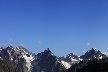 Image showing High mountains and blue sky