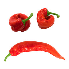 Image showing Smile sad composed of red chili peppers