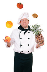 Image showing chef with fruit