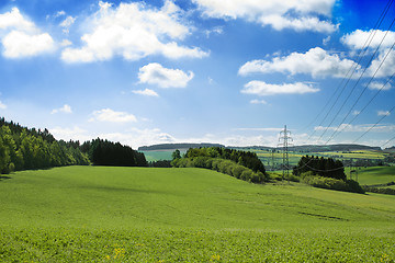 Image showing summer landscape with green field