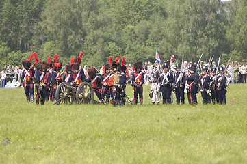 Image showing Borodino battle. Soldiers defends themselves