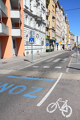 Image showing Vienna cycling lane