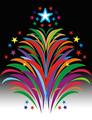 Image showing Fireworks, Festival Stars