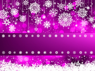 Image showing Christmas background with snowflakes. EPS 8