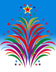 Image showing Fireworks, Festival Stars