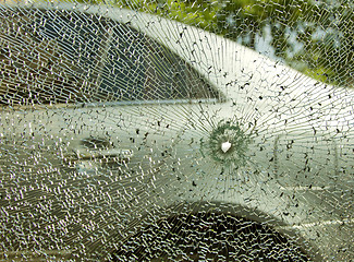 Image showing Broken Car Glass 