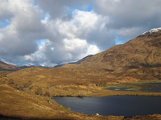 Image showing View of Loch Affric with Glen Affric in the background