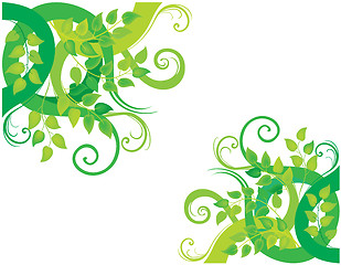 Image showing Green decorative background