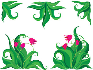 Image showing Ddecorative tulips background