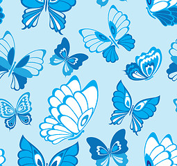 Image showing Seamless pattern with butterfly