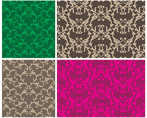 Image showing two elegant seamless patterns