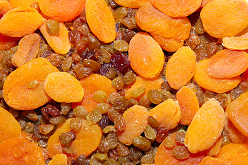 Image showing raisins and dried apricots