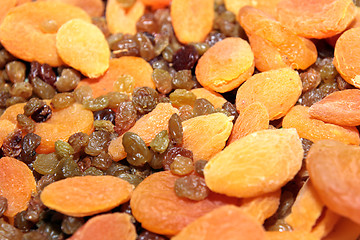 Image showing raisins and dried apricots