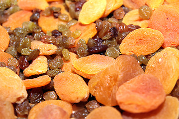 Image showing raisins and dried apricots
