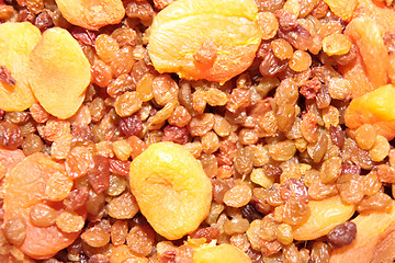 Image showing raisins and dried apricots