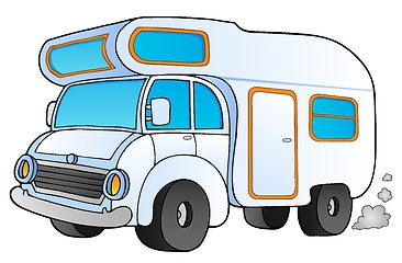 Image showing Cartoon camping van