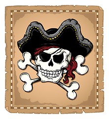 Image showing Vintage pirate skull theme 2