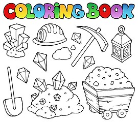 Image showing Coloring book mining collection 1