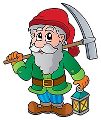 Image showing Cartoon dwarf miner