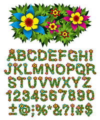 Image showing Flower and Bush Letters