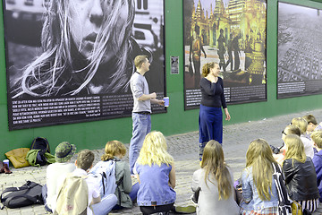 Image showing Young tourists