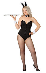 Image showing Sexy girl - waitress in a bunny suit