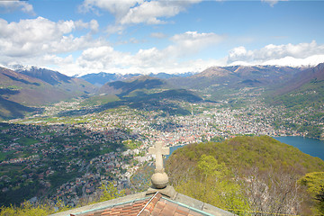 Image showing Lugano - view from Monte San Salvatore 