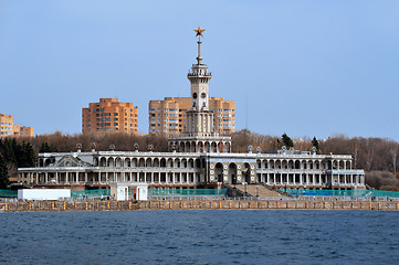 Image showing The building of river station