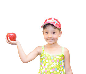 Image showing The Child and apple